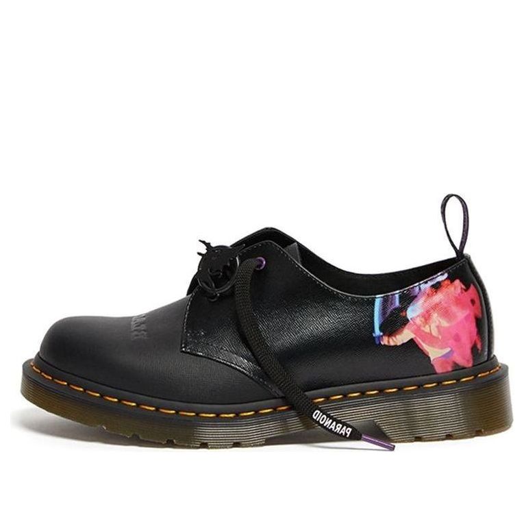 Black Sabbath x Dr. Martens Crossover 1461 Retro Leather Printing Martin boots Black Unisex 26316001
