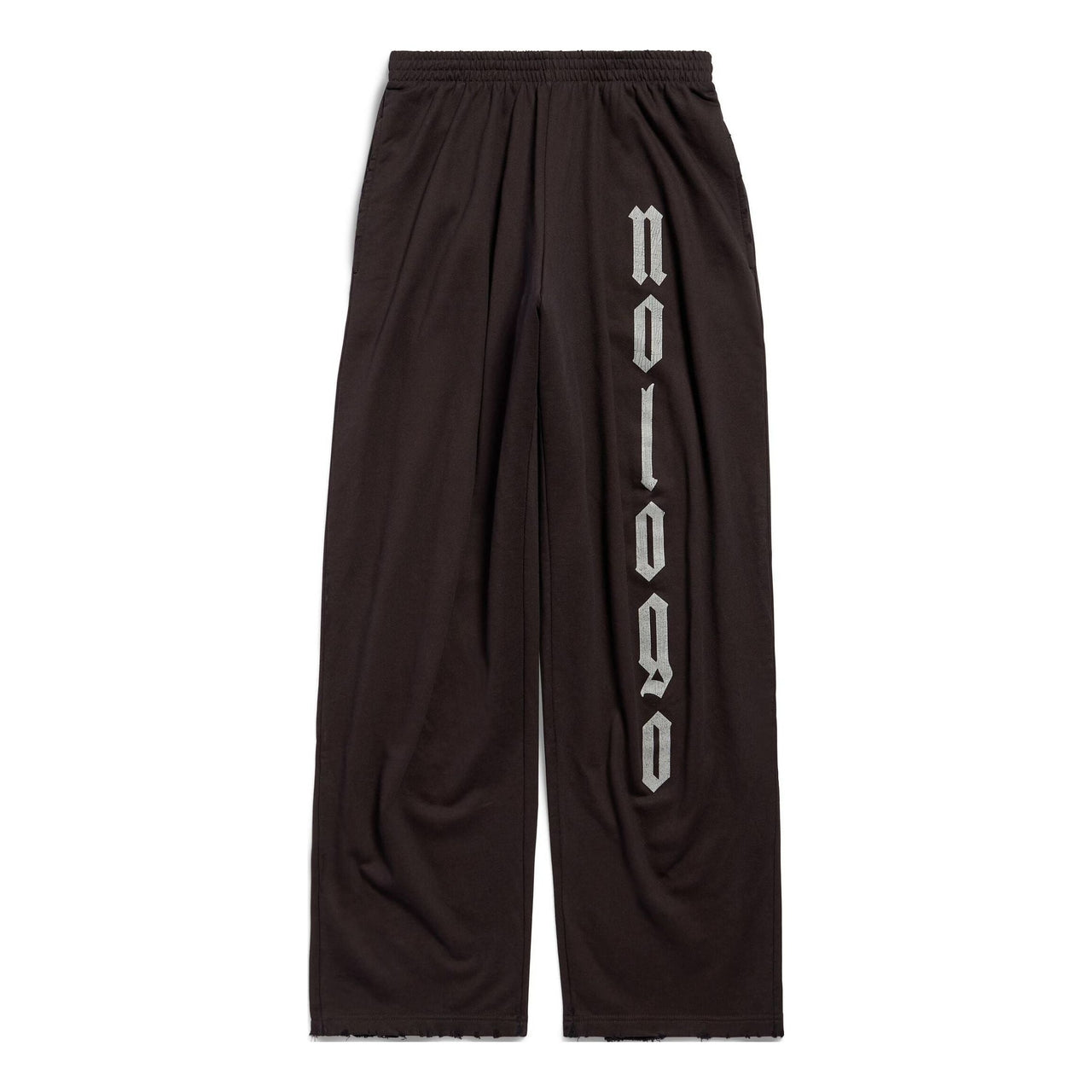 (WMNS) Balenciaga Nologo Baggy Sweatpants 'Black Grey' 787357TQVK71055