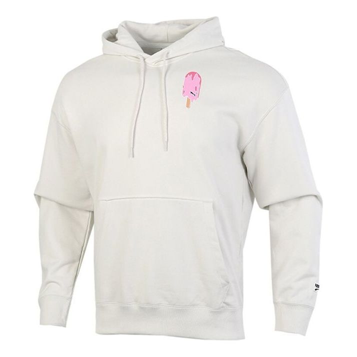 PUMA Alphabet Printing Casual hooded Pullover Gray 599303-05