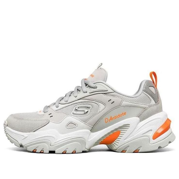 (WMNS) Skechers Stamina V2 'Grey Orange' 66666343-LTGY