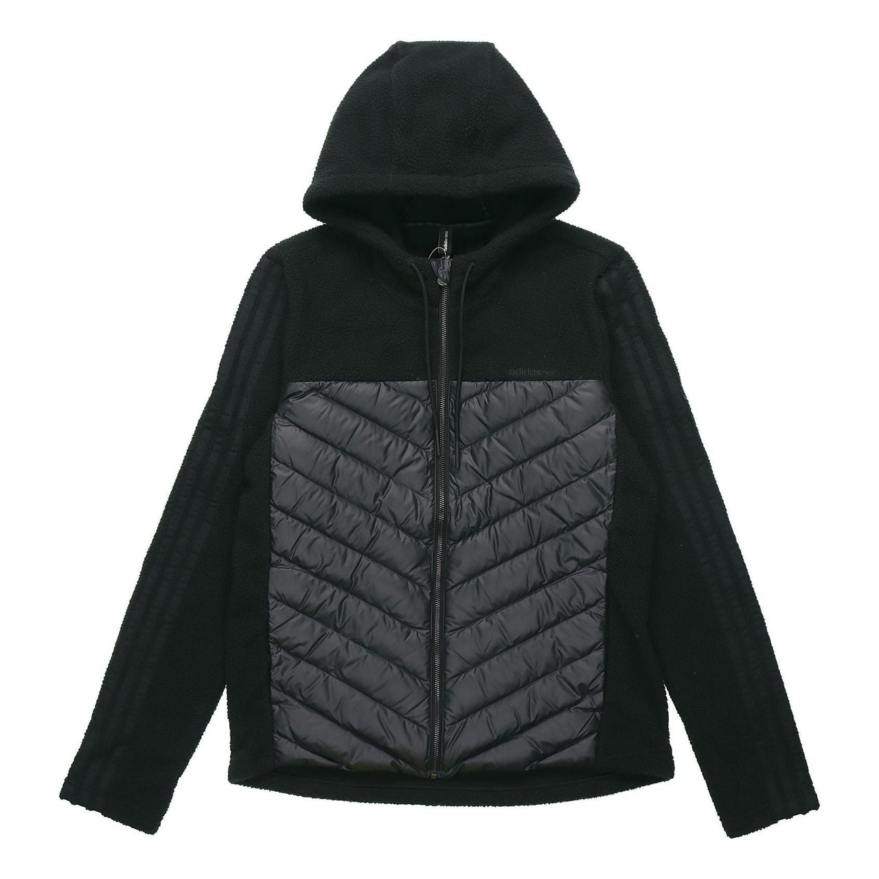 adidas neo M Dly Dwn Jkt Sports Splicing Fleece hooded down Jacket Black EI6250
