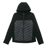 adidas neo M Dly Dwn Jkt Sports Splicing Fleece hooded down Jacket Black EI6250