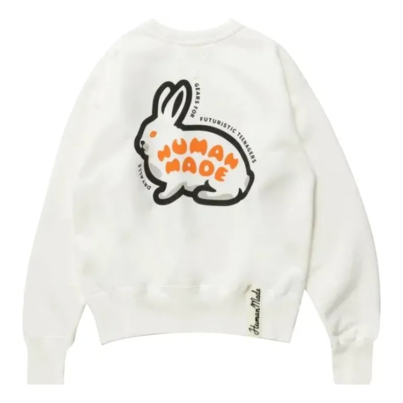 HUMAN MADE Crewneck Rabbit Sweatshirt 'White' HM24CS020