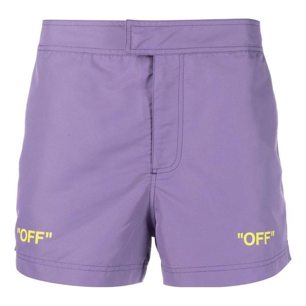 Off-White Off Quote Sunrise Swimshorts 'Dusty Purple' OMFD002S23FAB0013850