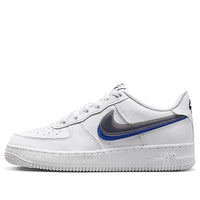 (GS) Nike Air Force 1 Low Impact Next Nature Double Swoosh 'White Black Blue' FD0688-100