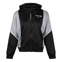 (WMNS) Nike Sportswear Logo Printing Hooded Jacket Black/White Black-white CJ3678-011