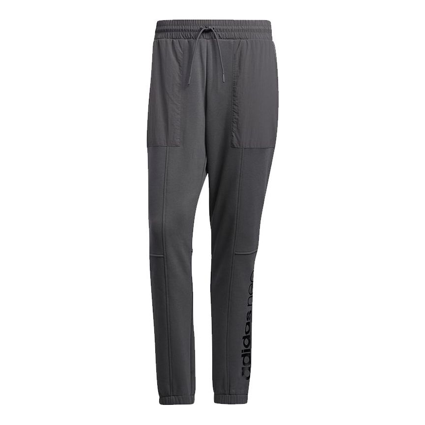 Men's adidas neo Ard Tp Alphabet Large Logo Sports Pants/Trousers/Joggers Gray HG1608