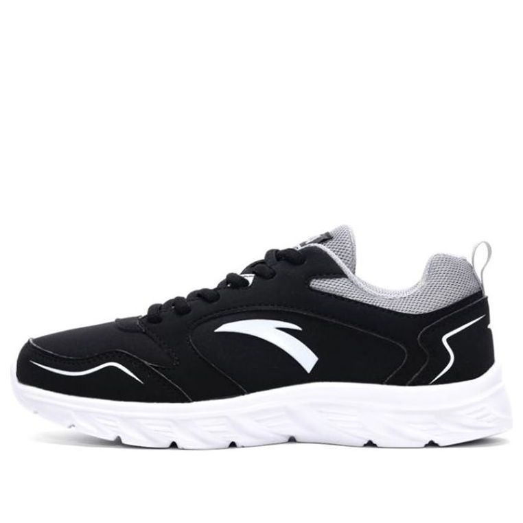 ANTA Running Series Sneakers Leather 'Black Grey White' 91645515-1