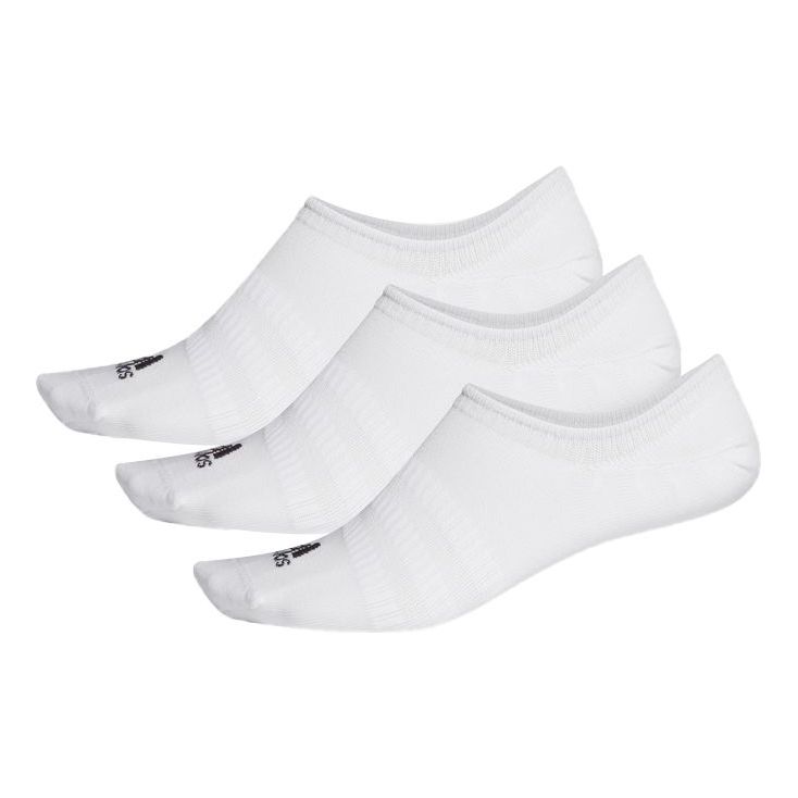 adidas Logo Training Sports Socks Couple Style 3 Pairs White DZ9415