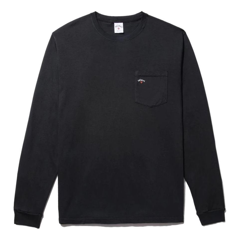NOAH Classic Long Sleeve Pocket T-shirt 'Black' PT2NOAH