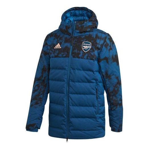adidas Arsenal Soccer/Football Sports hooded down Jacket Blue FQ6931