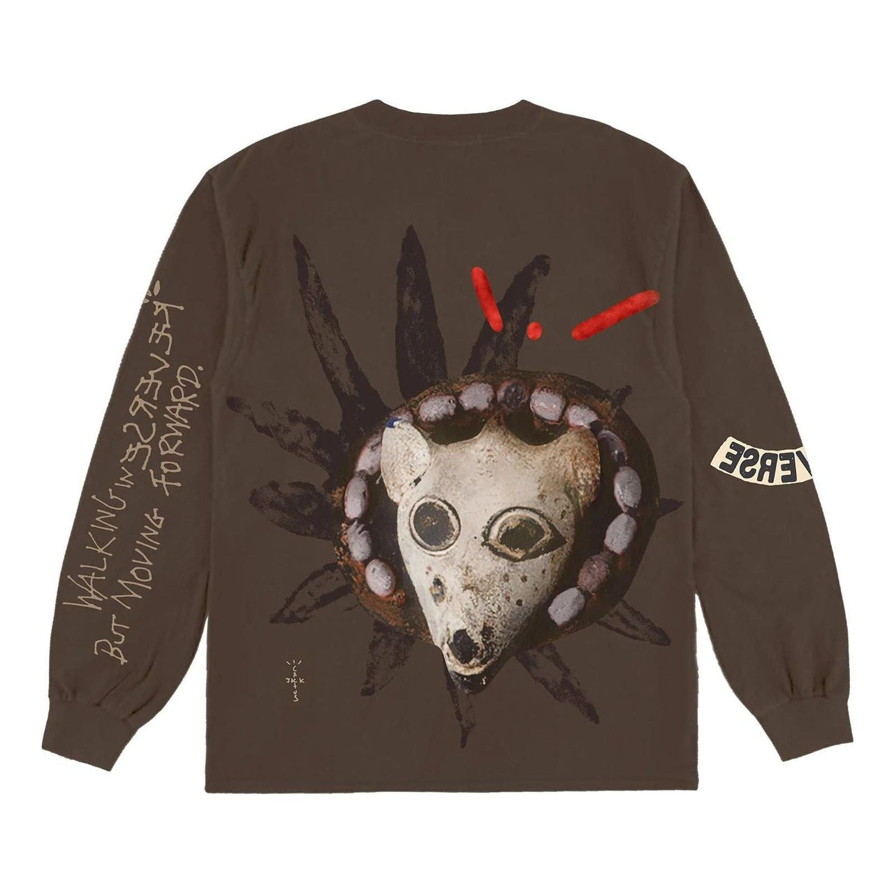 Travis Scott Reverse Jack Long Sleeve T-shirt 'Brown' CJFN-SS84