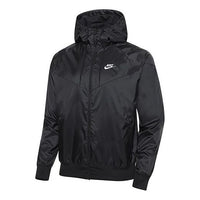 Nike Sports Zipper hooded Windproof Jacket Black DA0001-010