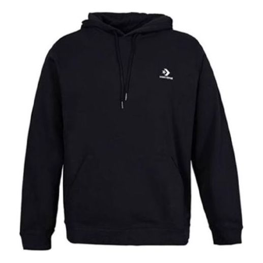 Converse Go-To Embroidered Star Chevron Standard-Fit Pullover Hoodie 'Black' 10023874-A01