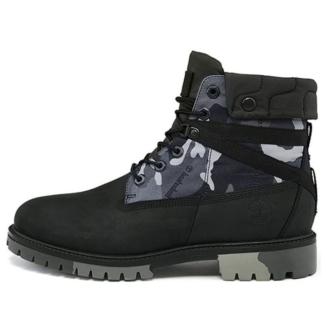 Timberland Heritage EK+ 6 Inch Waterproof Wide-Fit Boot 'Black Camouflage' A29P7W