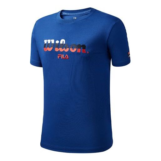 FILA x Wilson Crossover Tennis Sports Short Sleeve Royal blue A11M033107F-RB