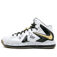 Nike LeBron 10 P.S. Elite+ 'White Gold Black' 579834-100