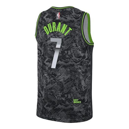 Nike NBA Kevin Durant Select Casual Sports Basketball Vest Brooklyn Nets 7 Black Gray Blackgray DA6954-073