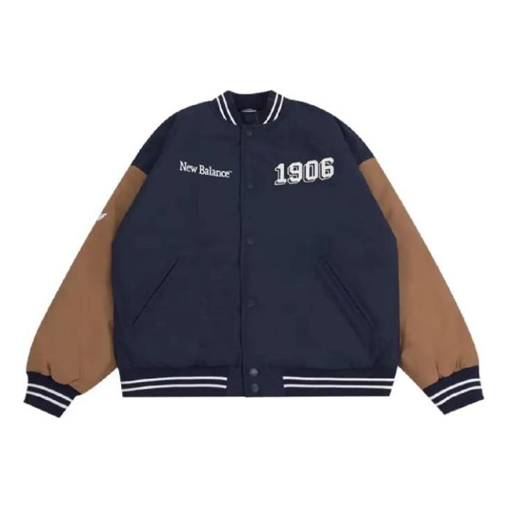 New Balance Vintage Varsity Jacket 'Navy Tan' AMJ34309-ECL
