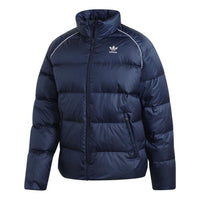 adidas originals Adicol Jacket 1 Stay Warm Solid Color raglan sleeve Stand Collar Down Jacket Navy Blue ED5838