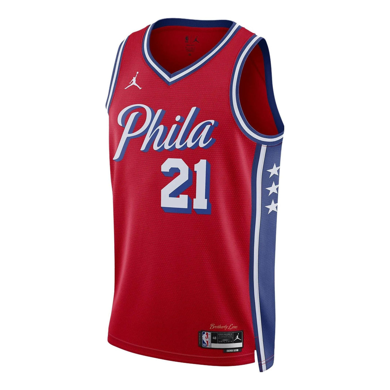 Air Jordan x NBA Dri-FIT Philadelphia 76ers Statement Edition Swingman Jersey 'Joel Embiid 21' DO9539-658