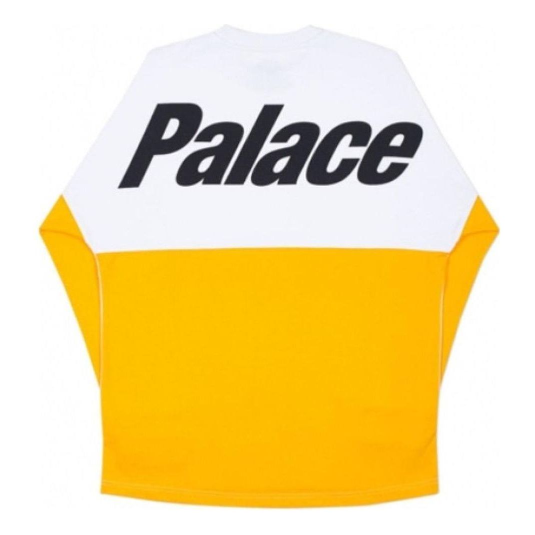 Palace Splitter Longsleeve T-shirt 'Yellow White' P14LS029
