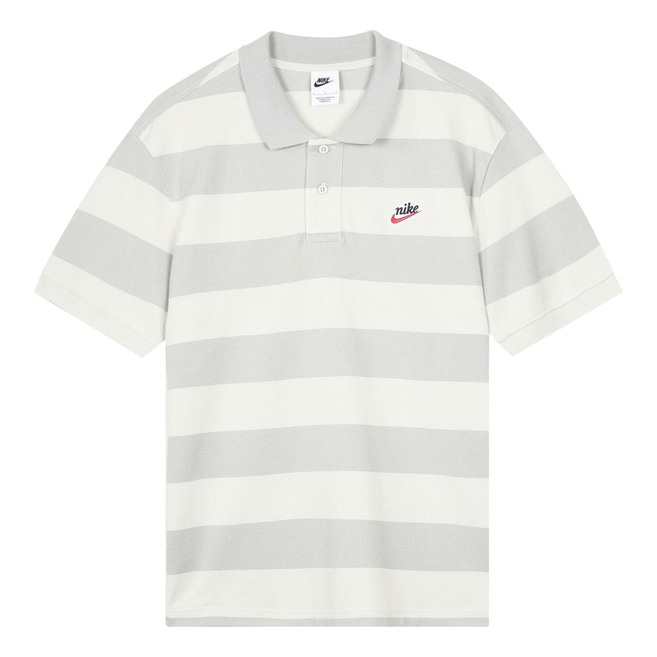 Nike Sportswear Heritage Stripe Colorblock Short Sleeve Polo Shirt Gray / Yellow CU4433-028