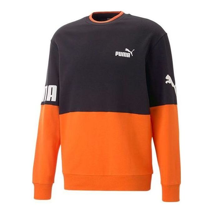 PUMA Power Colorblock Crew Long Tee 'Orange' 676666-23