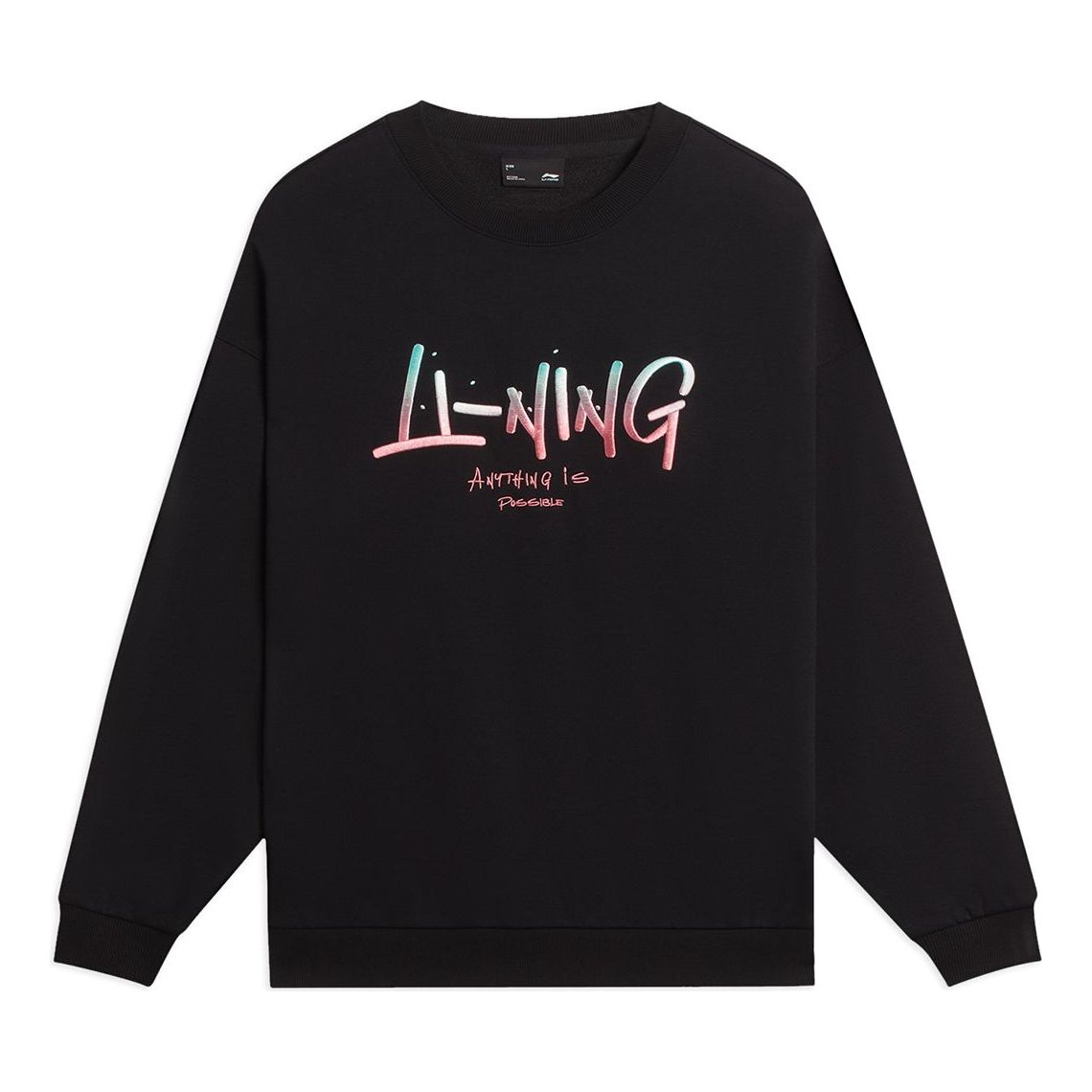 Li-Ning Anything Is Possible Graphic Sweatshirt 'Black' AWDSF75-9