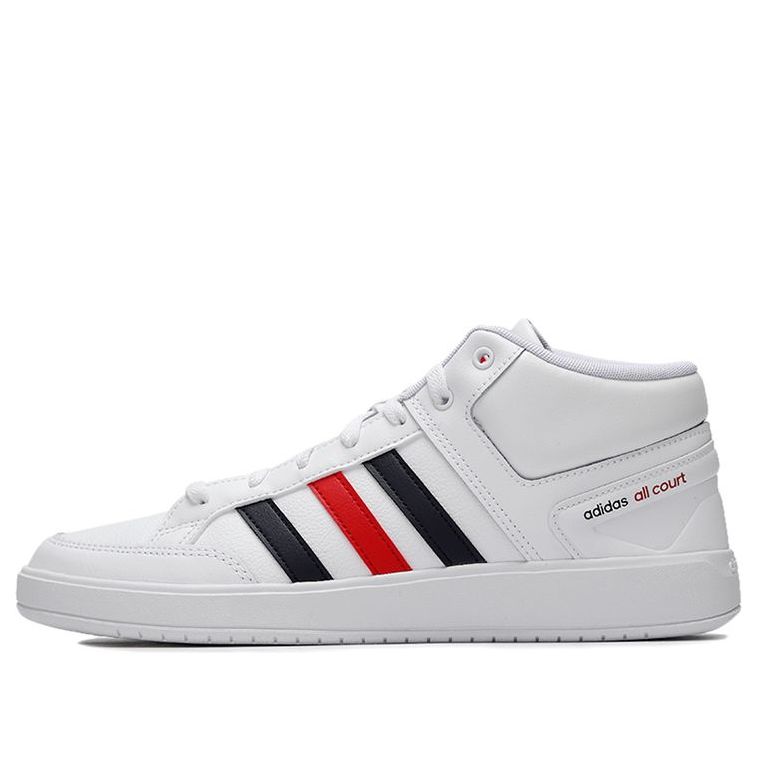 adidas All Court Mid Shoes Black/White/Red H02982