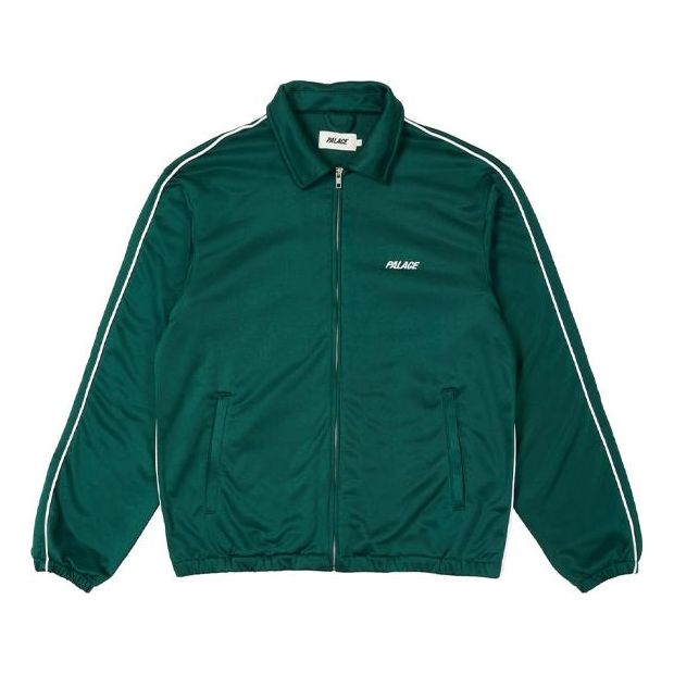 PALACE SS21 Relax Track Top Green Alphabet Logo Printing Zipper Jacket P20PK002