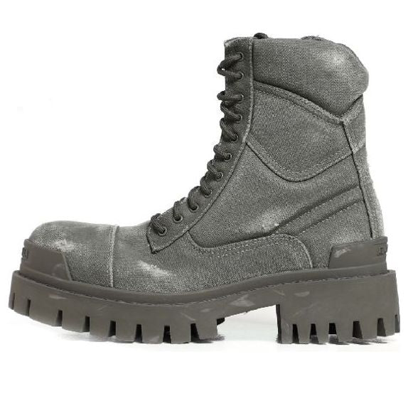 (WMNS) Balenciaga Combat Strike 20mm Boots 'Washed Grey Cotton' 694060W2H113300