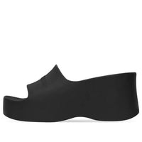 (WMNS) Balenciaga Chunky Wedge Sandals 'Black Rubber' 737923W1S891000