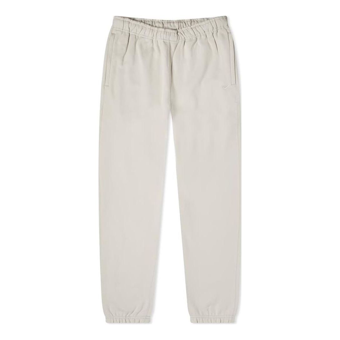 Men's Nike Logo Embroidered Casual Stay Warm Solid Color Sports Pants/Trousers/Joggers Beige CW5460-072