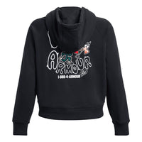 (WMNS) Under Armour Heavyweight Terry Rose Hoodie 'Black' 1379834-001