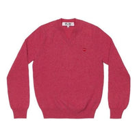 COMME des GARCONS PLAY V-Neck Pullover With Small Red Heart 'Pink' AZ-N078-051-4