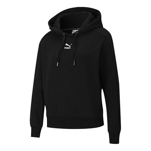 (WMNS) PUMA Classic Oversized Hoodie 'Black' 530378-01