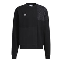 adidas originals CNY Limited Pattern Printing Sports Round Neck Pullover Black HC0565