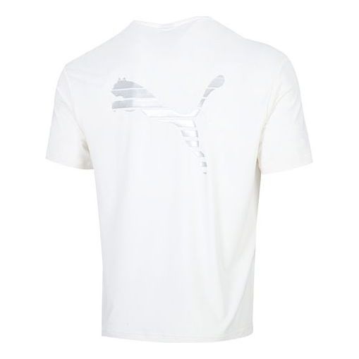 PUMA Logo Casual T-Shirt 'White' 671936-65