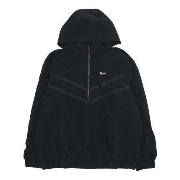 Nike Heritage Essentials Half-zip Overhead Woven Windbreaker Jacket 'Black' FD0903-010