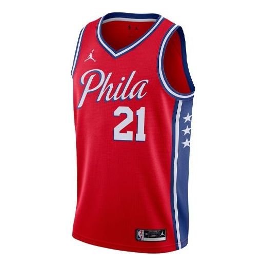 Air Jordan x NBA Philadelphia 76ers Jerseys 'Joel Embiid 21' CV9490-666