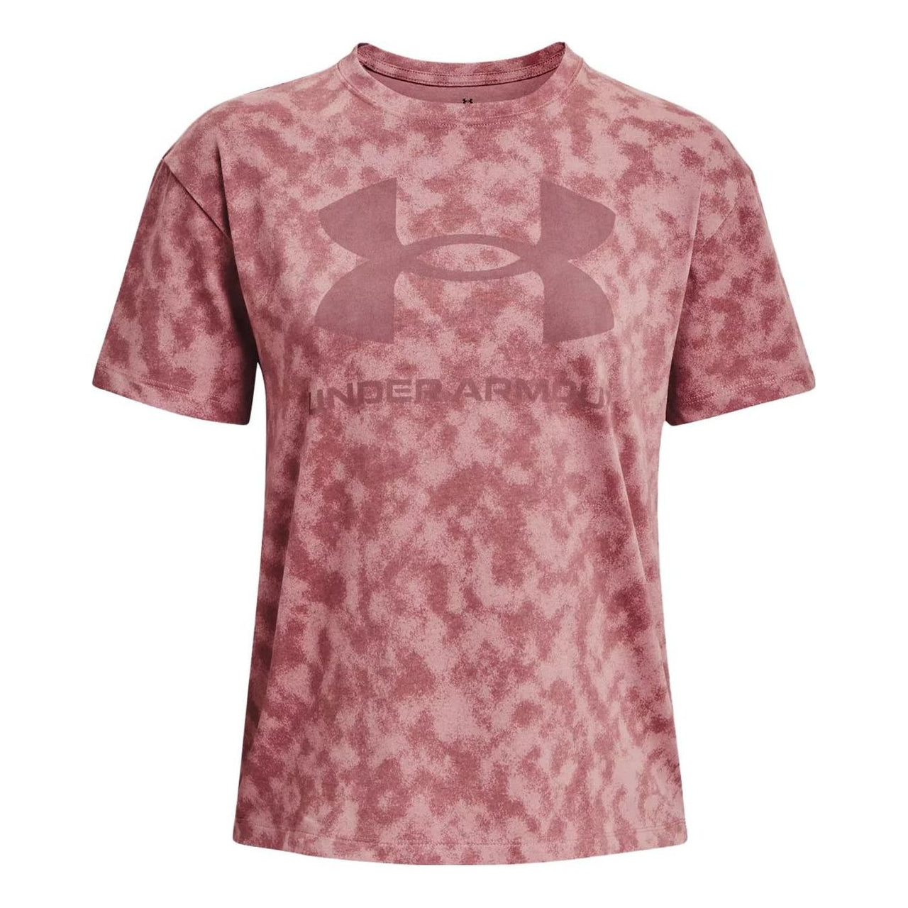 (WMNS) Under Armour Big Logo Heavyweight T-shirt 'Pink' 1376742-697