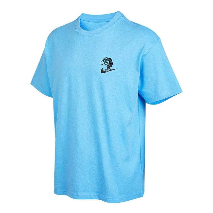 Men's Nike Cartoon Pattern Printing Casual Round Neck Short Sleeve Blue T-Shirt DR8915-412