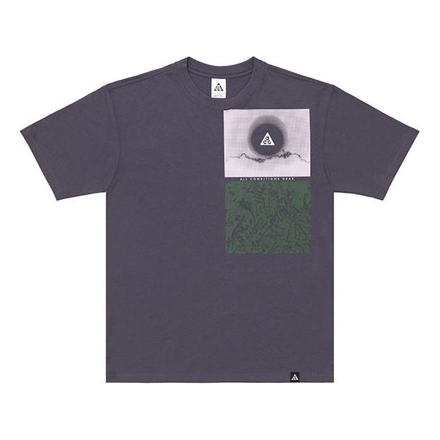 Nike ACG Nature Funny Printing Loose Sports Round Neck Short Sleeve Purple Dark purple DD8808-506