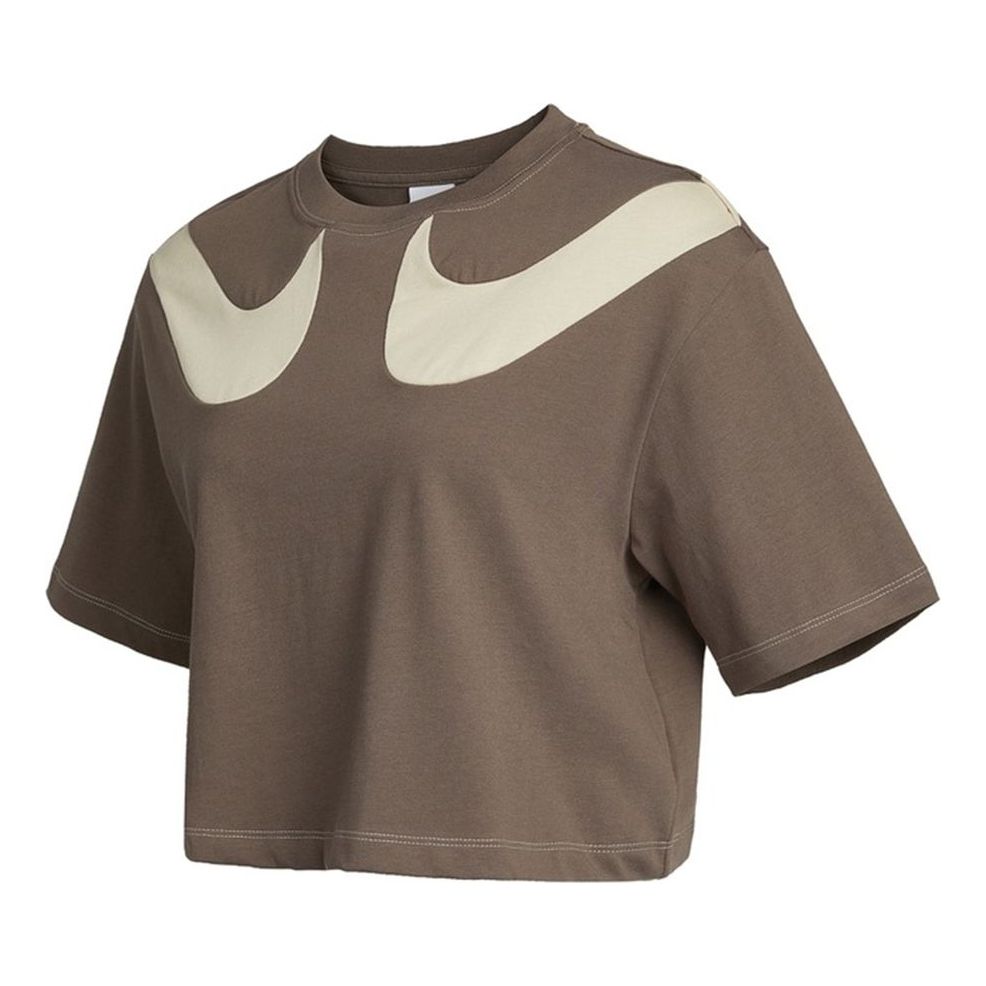 (WMNS) Nike AS W Nike Sportswear SWSH GX MOD CROP SS T IRONSTONE DD5591-004