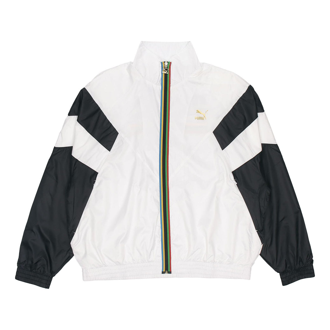 PUMA Bronzing Printing Casual Sports Jacket White 597610-02