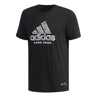 adidas Kc Graphic Casual Printing City Round Neck Short Sleeve Black DY8743