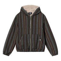 Stussy Wool Stripe Work Jacket 'Brown' 1156061