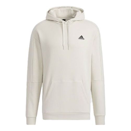 Men's adidas Logo Stay Warm Fleece Lined Sports Pullover Beige HG1841