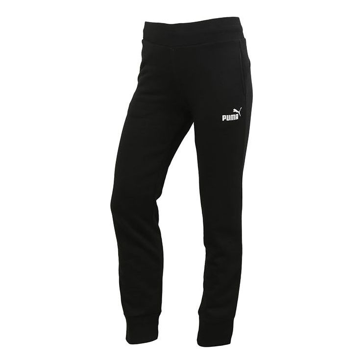 (WMNS) PUMA Essentials Sweatpants 'Black White' 586548-01